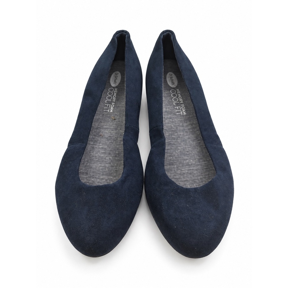 Dr Scholls Vintage Navy Blue Memory Foam Cool Fit Ballet Flats Women's Size 8M